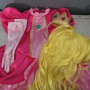 Pink Princess Costume with Gold Crown